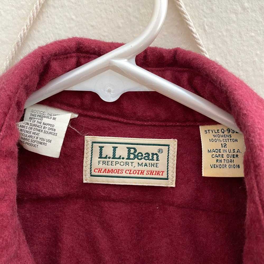 Vintage LL Bean Red Button Up Shirt/Jacket - image 3