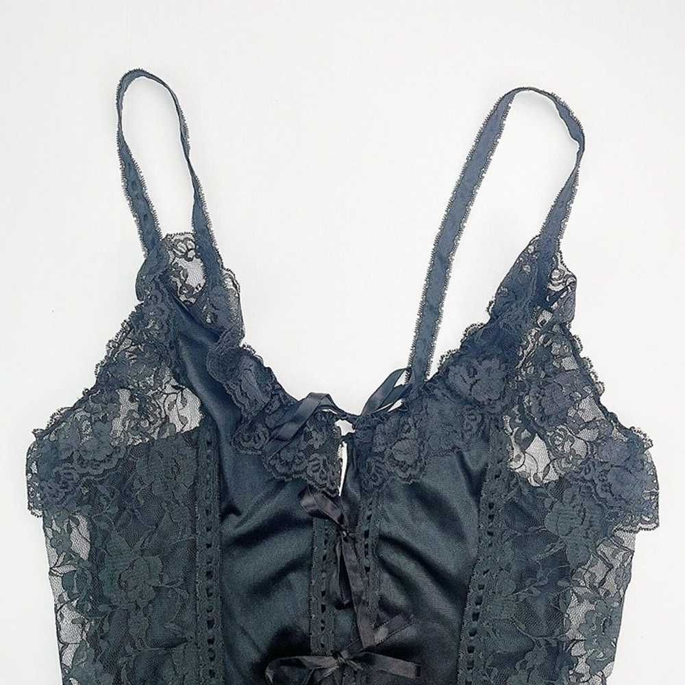 Vintage Delicates sexy black lace nylon lingerie … - image 3