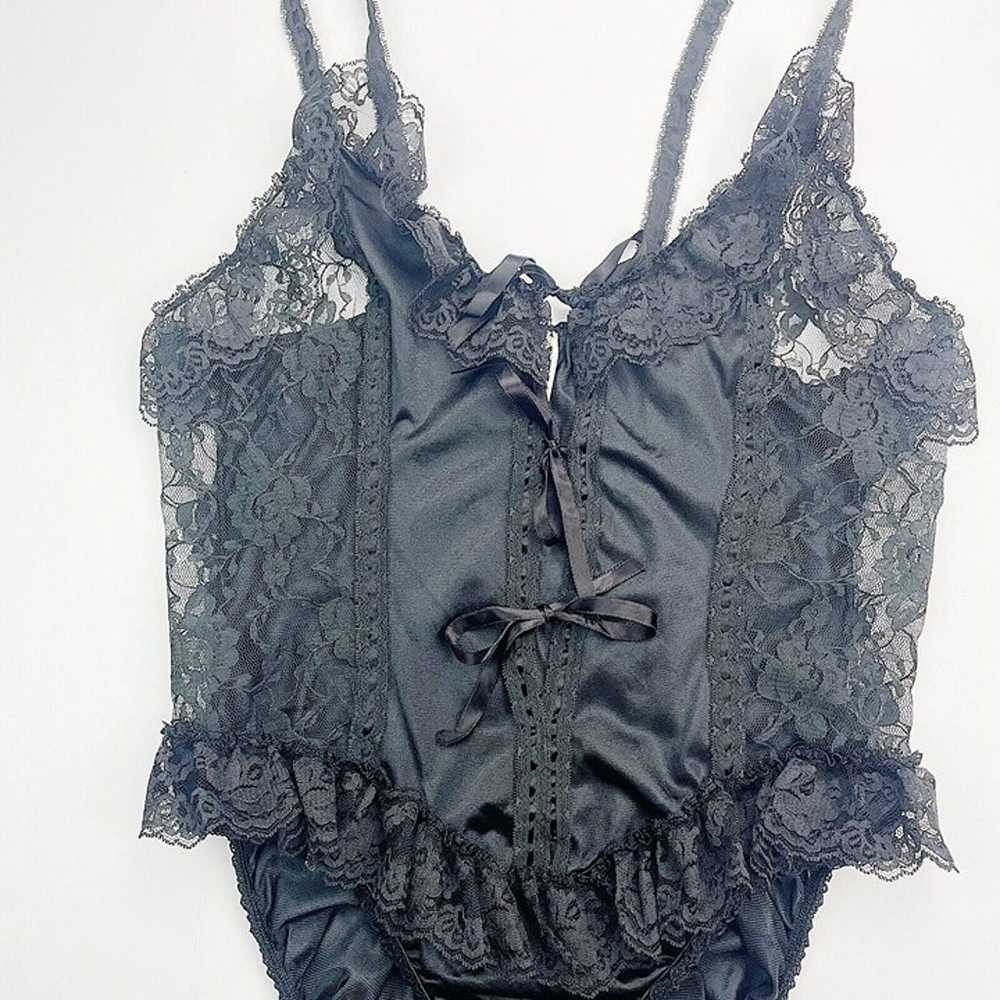 Vintage Delicates sexy black lace nylon lingerie … - image 4