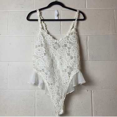 Vintage Dentelle Lace/ Sheer Bodysuit