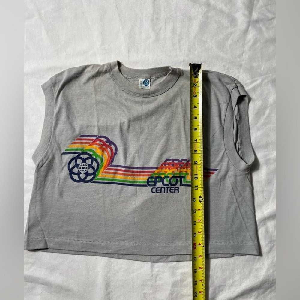 Vintage 80s Epcot Center Disney Crop top shirt si… - image 3