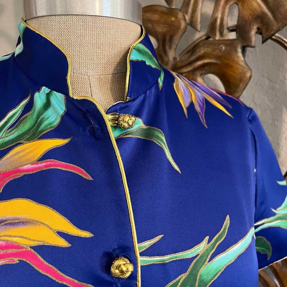 Waltah Clarke Barkcloth Vintage Hawaiian Shirt Wo… - image 12