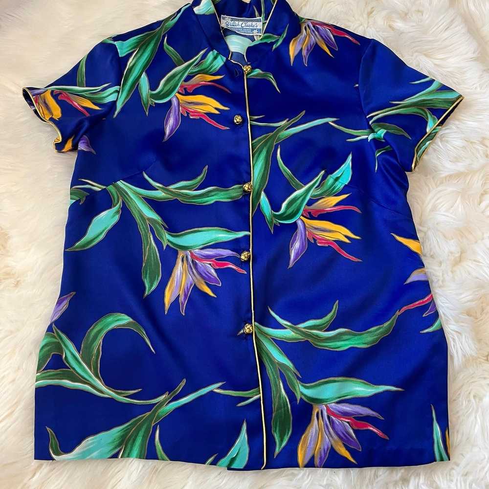 Waltah Clarke Barkcloth Vintage Hawaiian Shirt Wo… - image 5