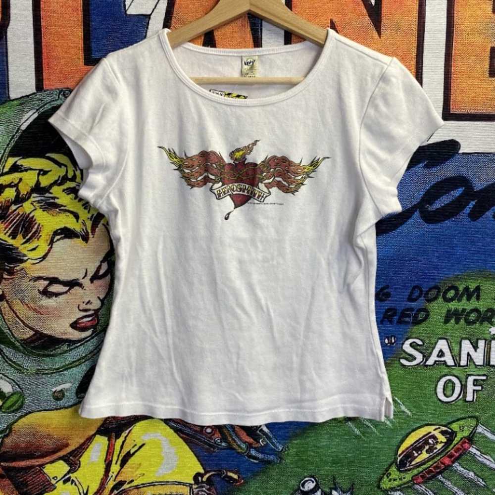 Y2K Aerosmith Rock Band Tee Shirt size L - image 1