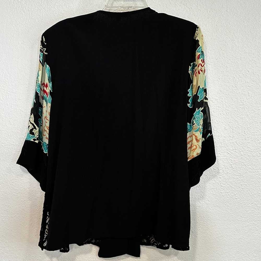 Vintage Spencer Alexis Kimono Top Silk Blend Lace… - image 2