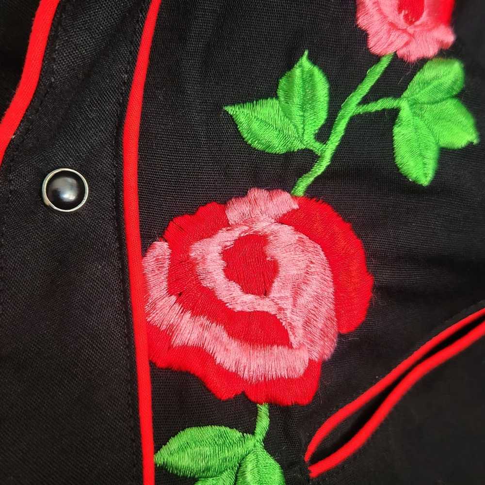VTG Rare 80s Karman Roses Cowboy Shirt  Western F… - image 7