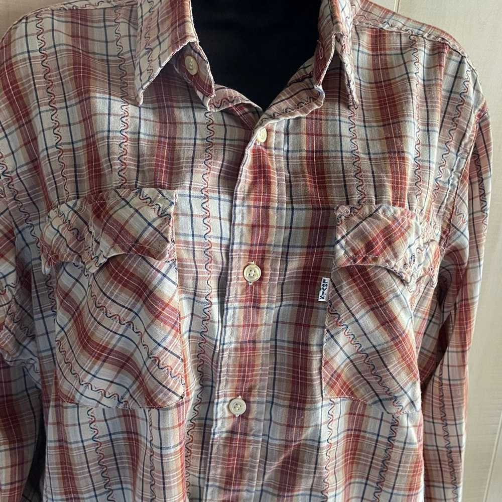 Vintage 1970's Levi's Western Button up Shirt - image 6