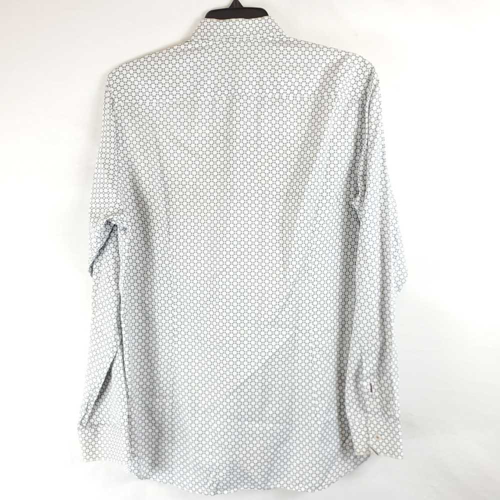 Ted Baker Men White Print Button Up Shirt Sz 3 - image 3