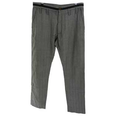 パンツ Vivienne Westwood Loose Fit Trousers In Wool Corset wool tapered pants in black - Vivienne Westwood