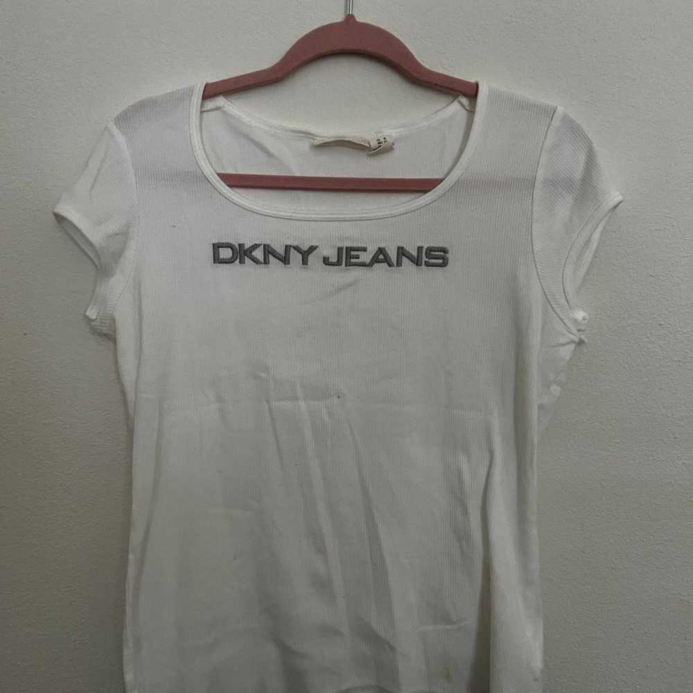 DKNY JEANS ribbed logo shirt - image 1
