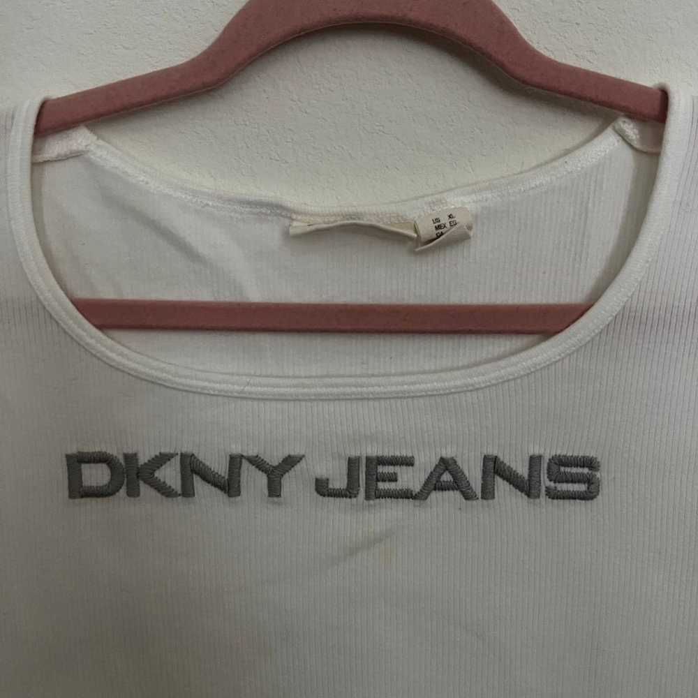 DKNY JEANS ribbed logo shirt - image 2