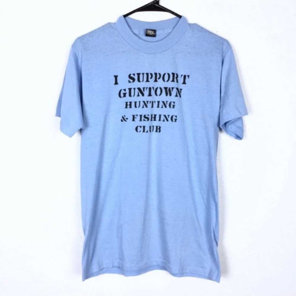 Vintage blue crewneck hunting and fishing club si… - image 1