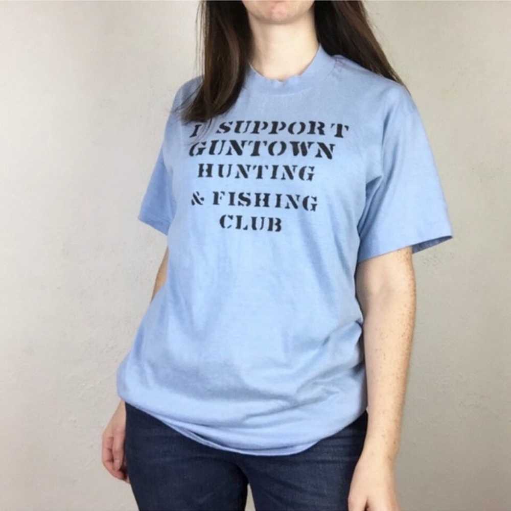 Vintage blue crewneck hunting and fishing club si… - image 6