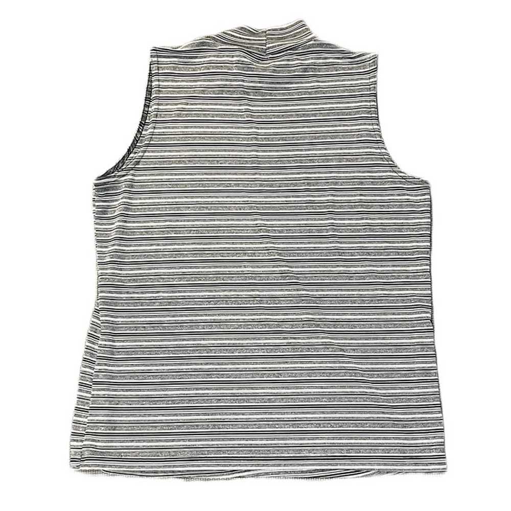 Kathy Ireland Vintage Striped Mock Neck Tank Top,… - image 2