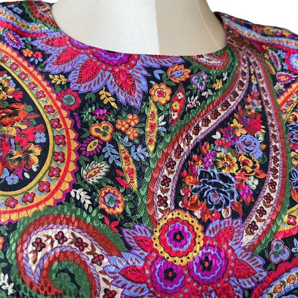 Paisley Flower Power Blouse VTG Southern Lady Wom… - image 2