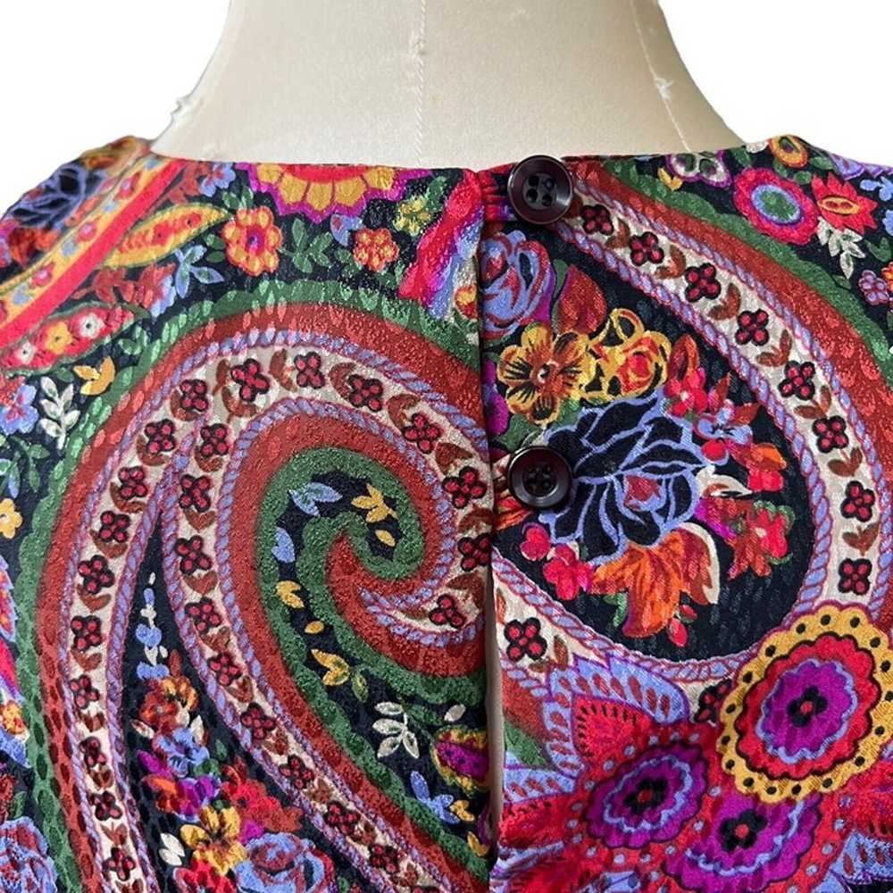 Paisley Flower Power Blouse VTG Southern Lady Wom… - image 5