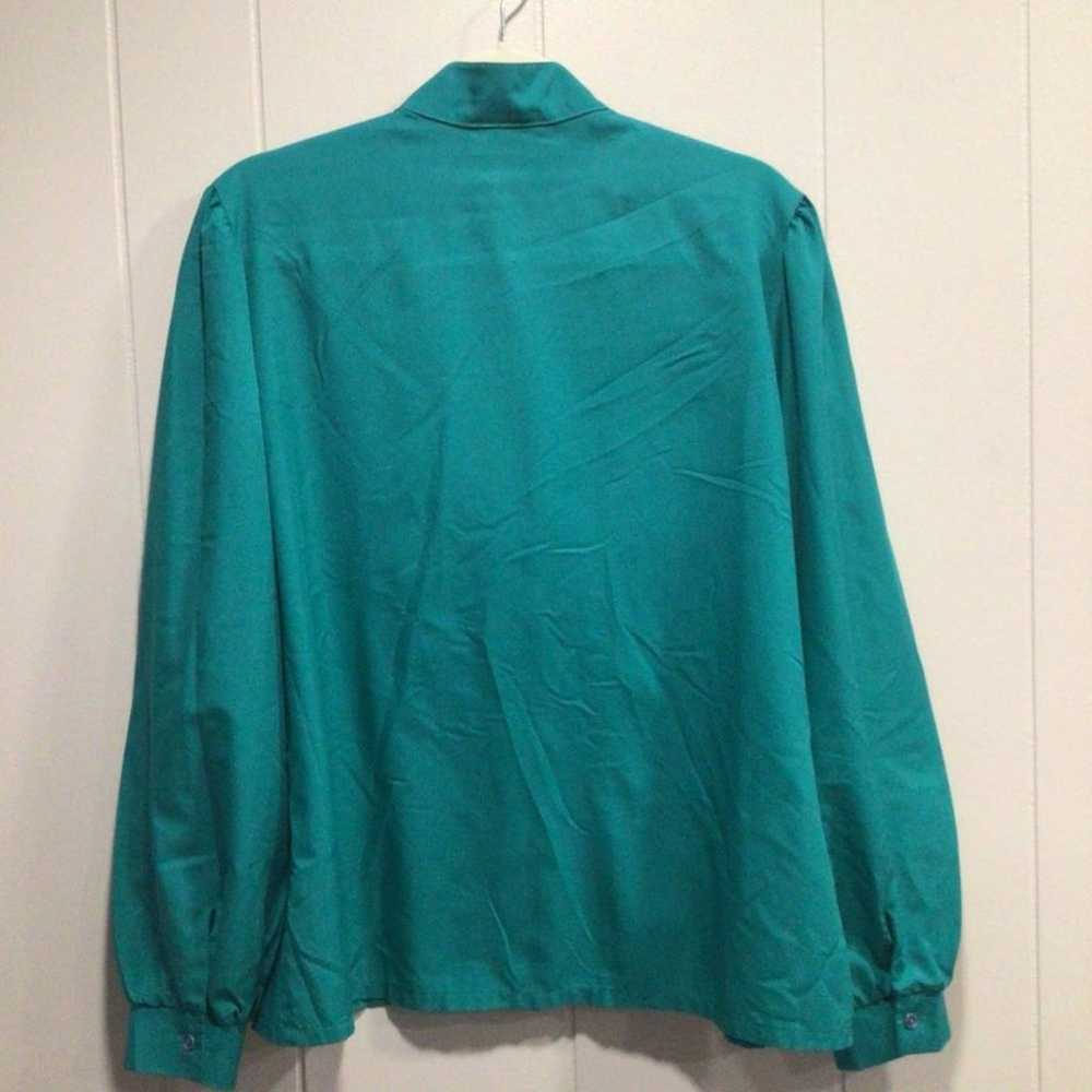 VINTAGE Blouse Teal/Jade 16 - image 3