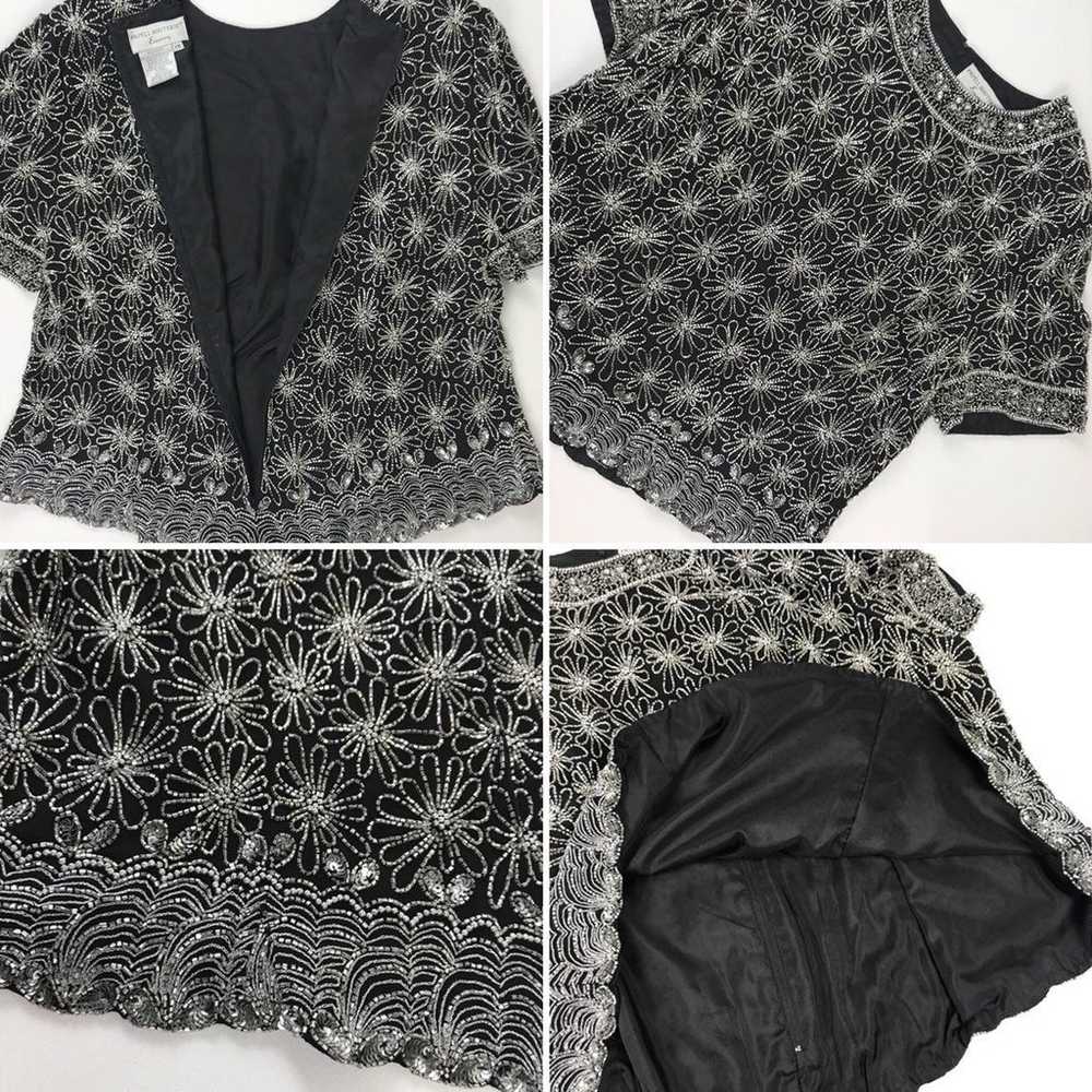 VTG Papell Boutique Beaded SS Top Plus size 1X - image 3