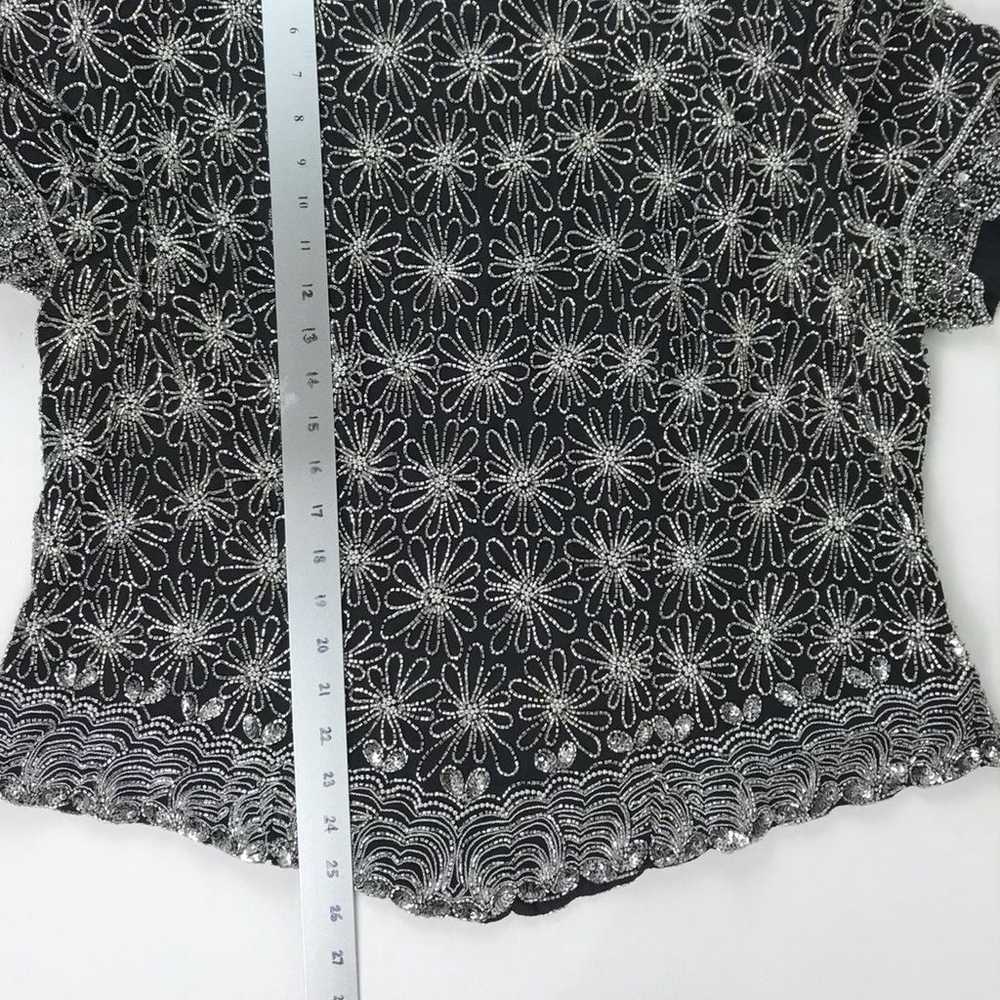 VTG Papell Boutique Beaded SS Top Plus size 1X - image 4