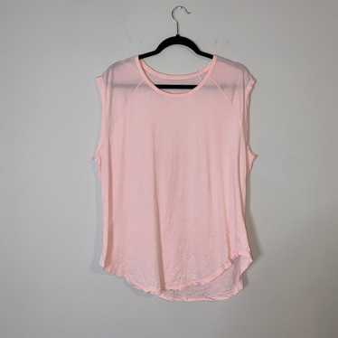 Gap Blush Pink Vintage Wash Cap Sleeve Tee