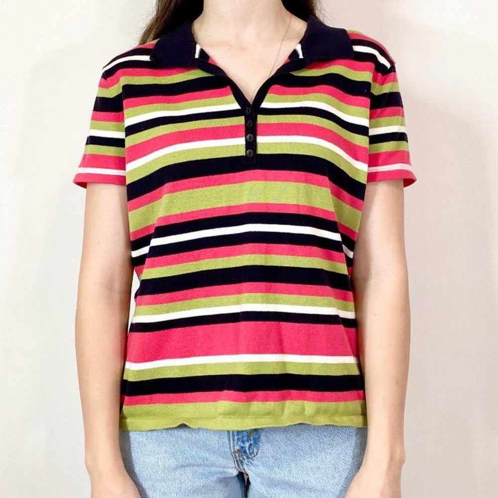 Vintage candy striped blouse - image 1