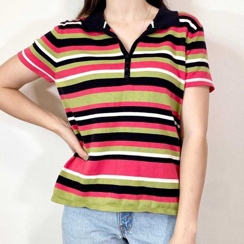 Vintage candy striped blouse - image 2