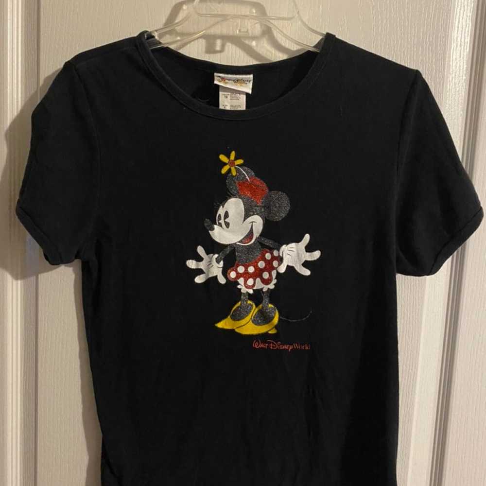 WALT DISNEY WORLD BLACK SHORT SLEEVE MINNIE MOUSE… - image 1