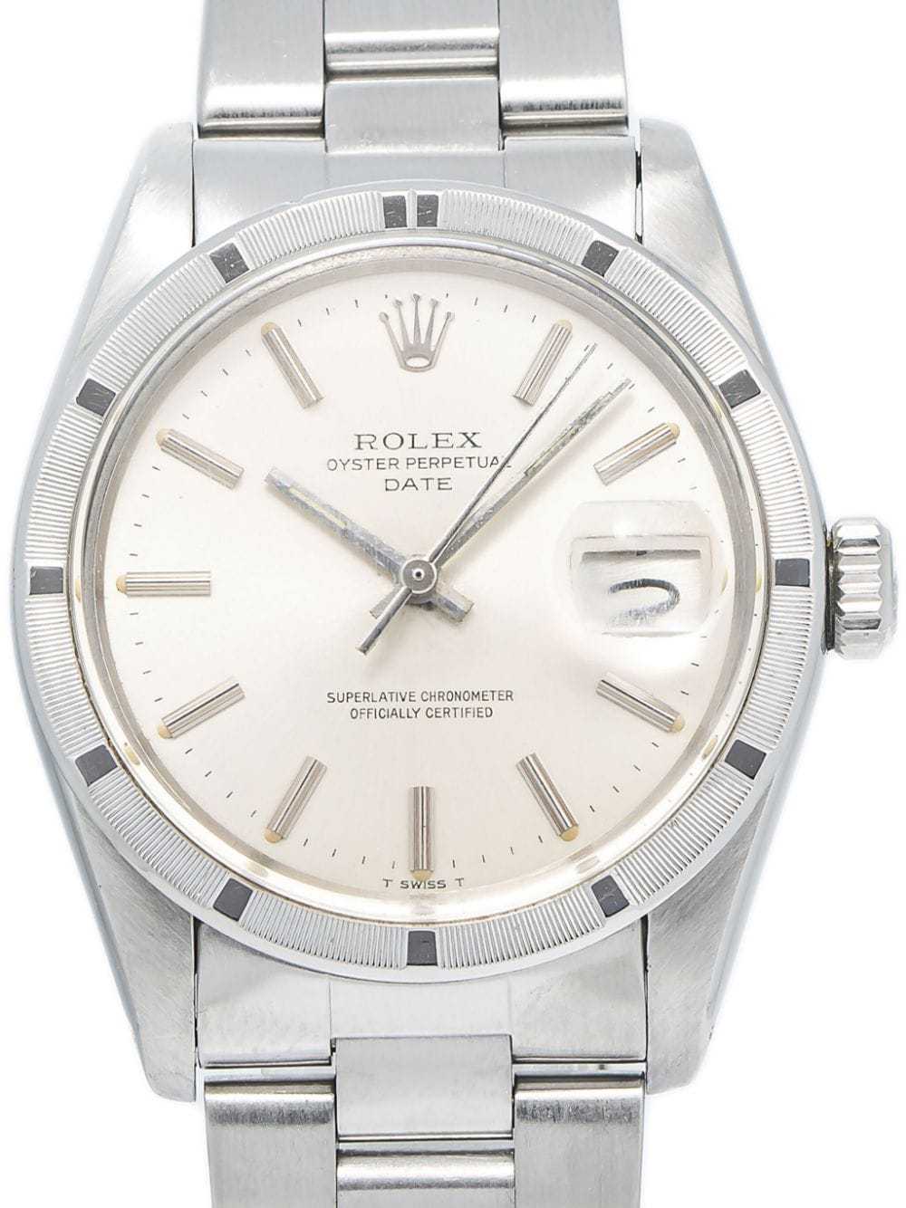Rolex pre-owned Oyster Perpetual Date 34mm - Neut… - image 2