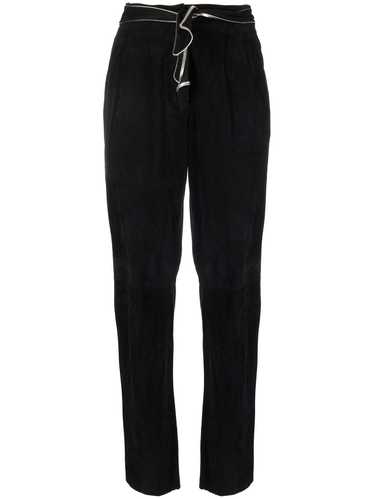 Versace Pre-Owned 1970s tie-waist leather trouser… - image 1