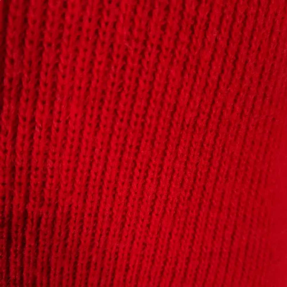 Red Western Sweater Size 1X Acrylic Knit Studs Pe… - image 6