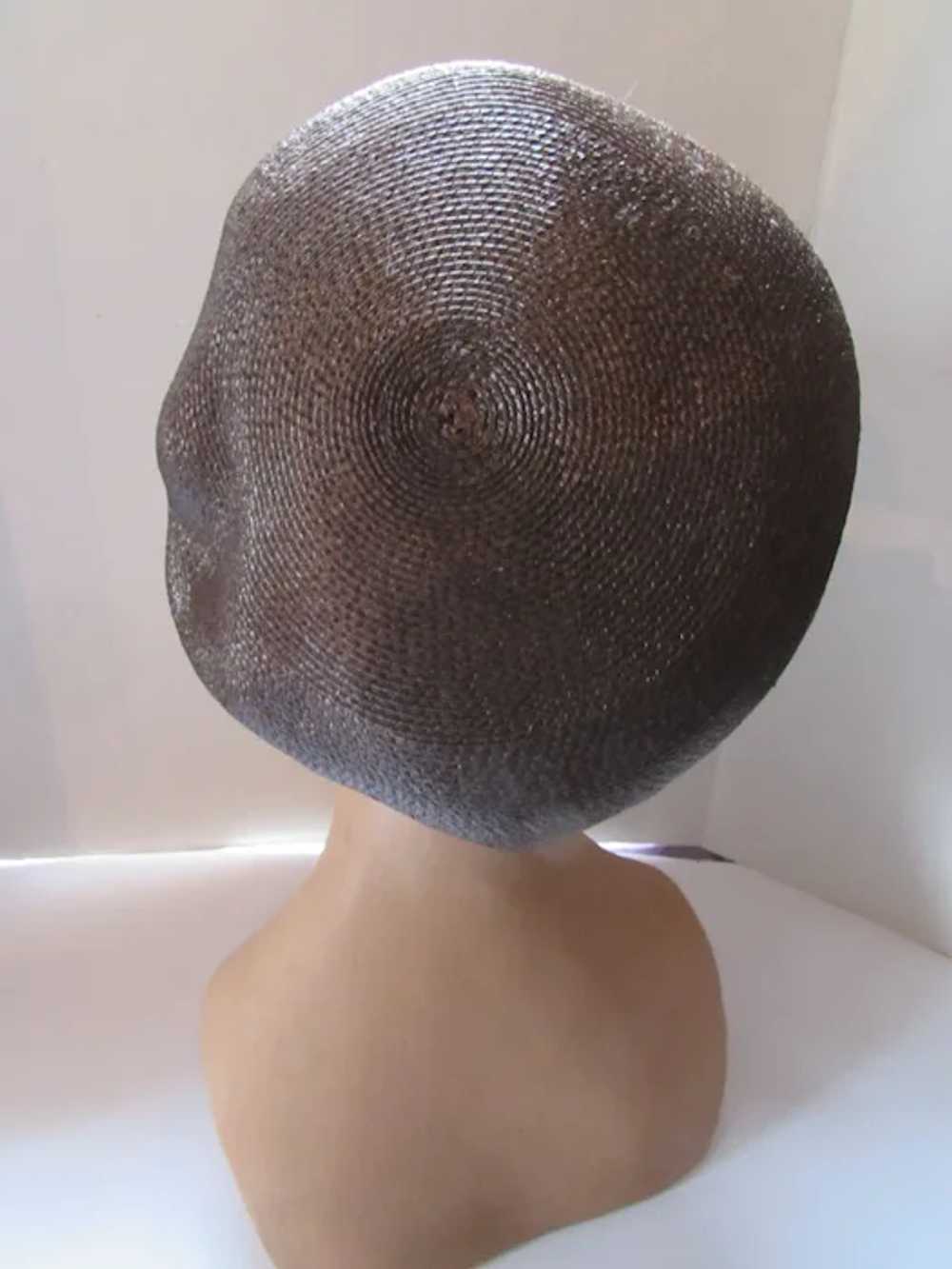 SALE Handsome Hat Helmet Style Mid Century Chocol… - image 7