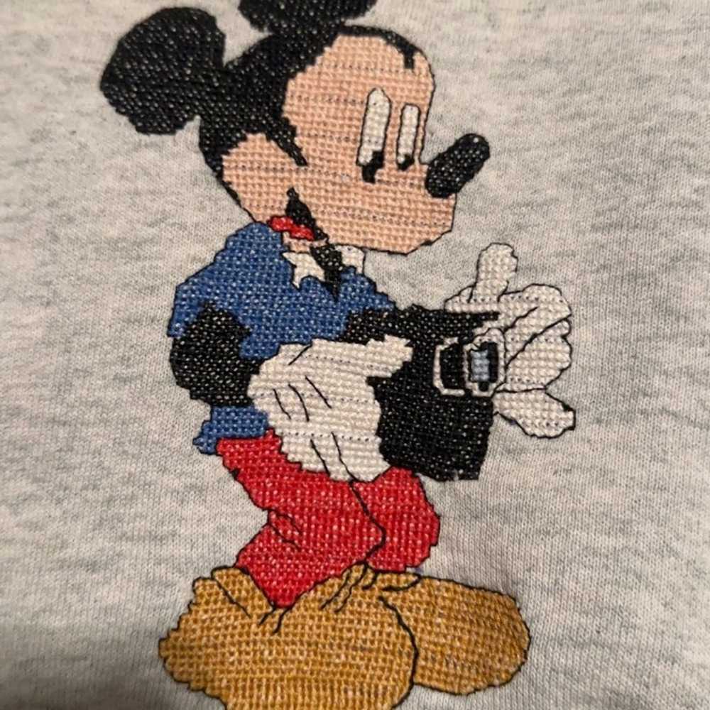 Vintage Disney Mickey Mouse Layered Crewneck Swea… - image 3