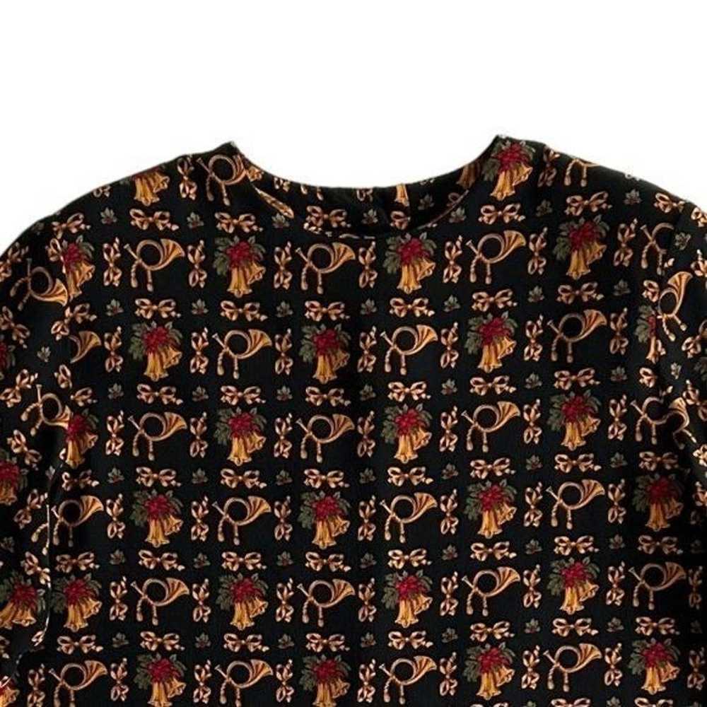 Talbots Silk Long Sleeve Holiday Blouse (16) - image 5