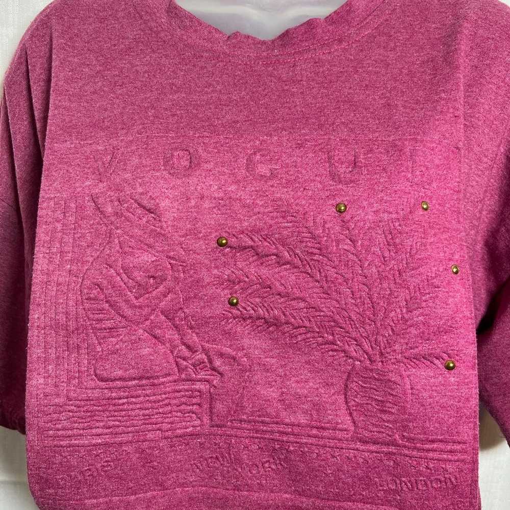 Vintage Vogue Pink Oversized Tee Tshirt Retro Fun… - image 2