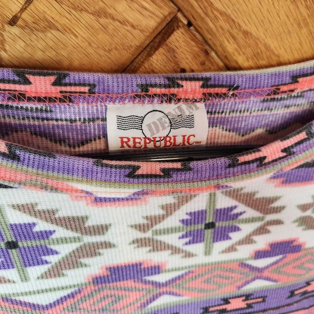 Denim Republic vintage pink and purple Aztec prin… - image 2