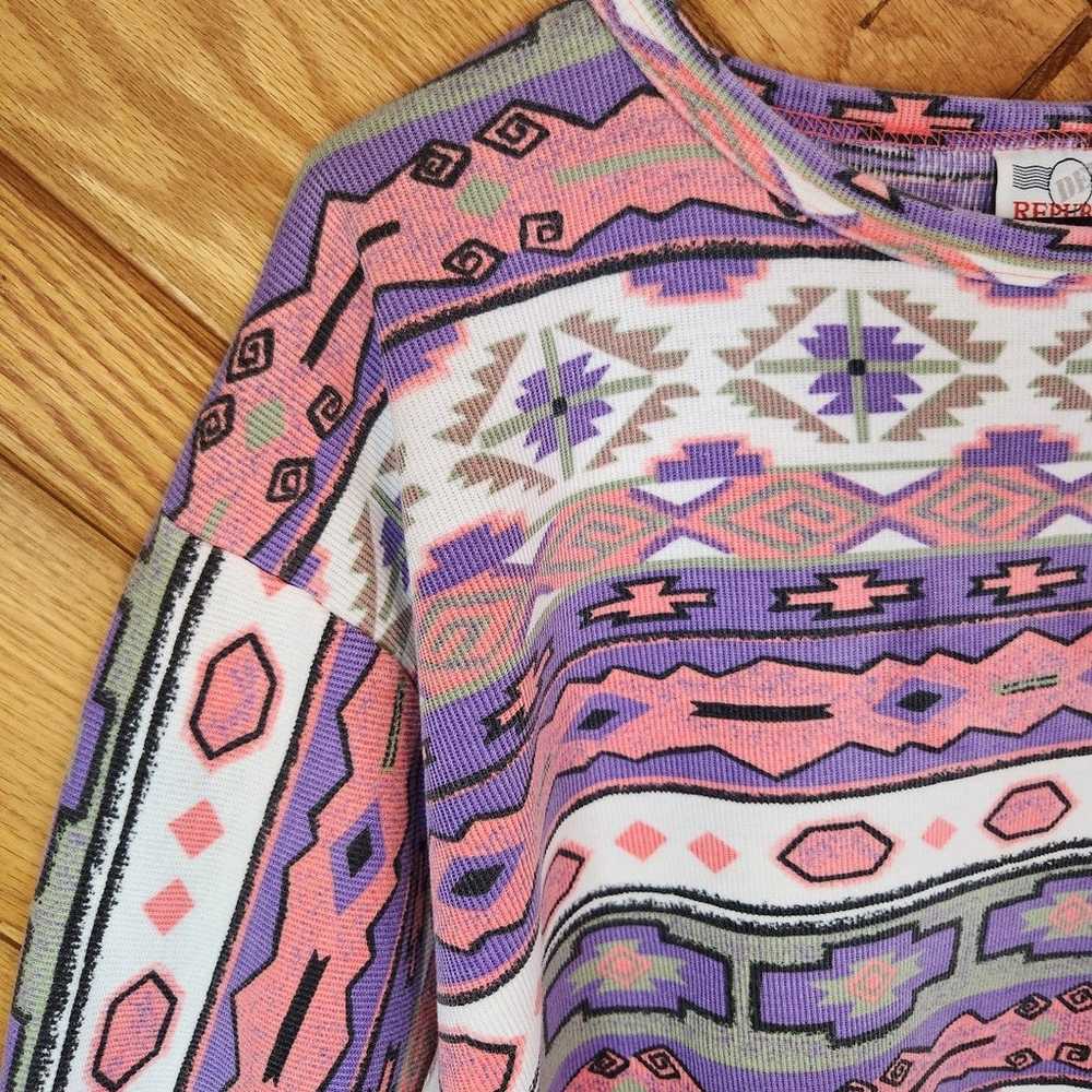 Denim Republic vintage pink and purple Aztec prin… - image 3