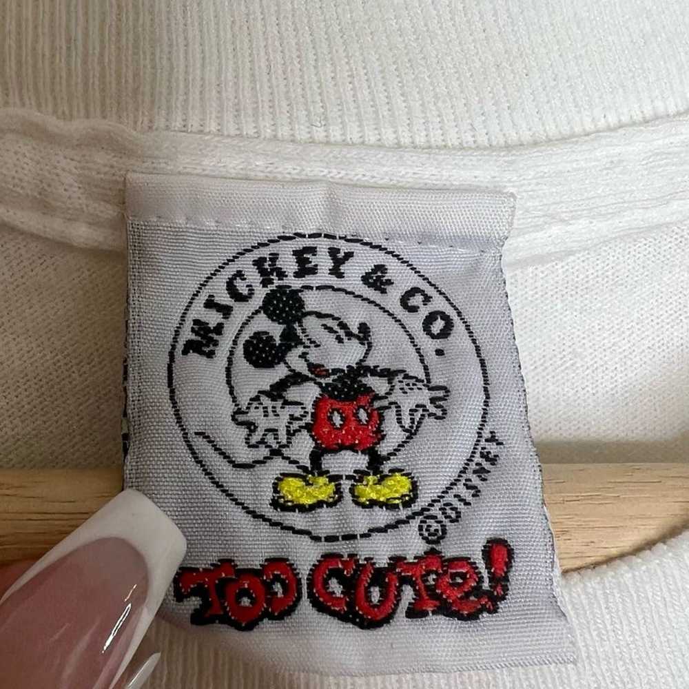 Vintage 90s Disney embroidered Mickey Mouse t-shi… - image 3