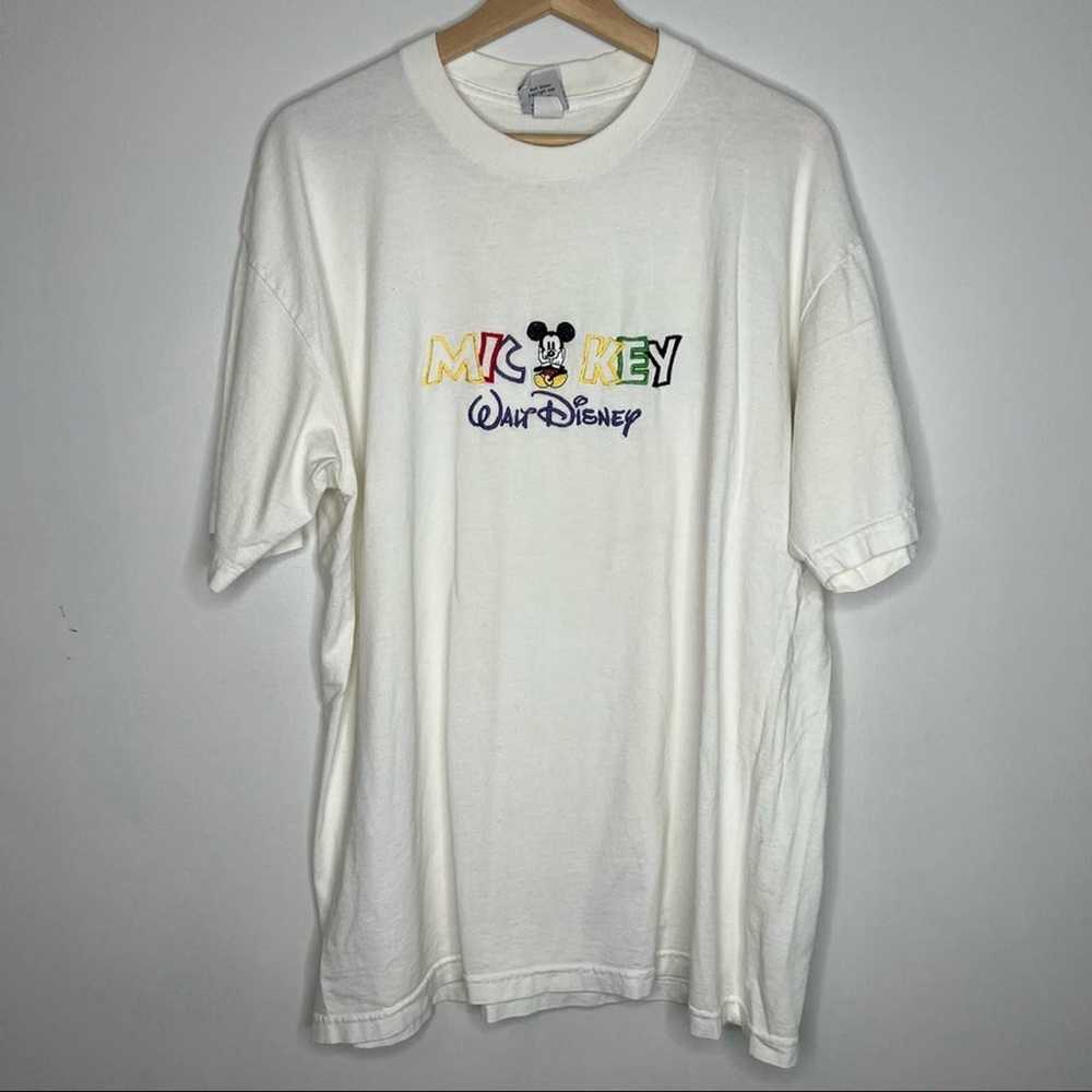 Vintage 90s Disney embroidered Mickey Mouse t-shi… - image 6