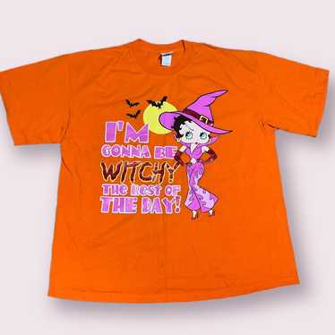 Vintage shops 2002 Betty Boop Boo Halloween T-Shirt I'M GOING TO BE WITCHY Size XL