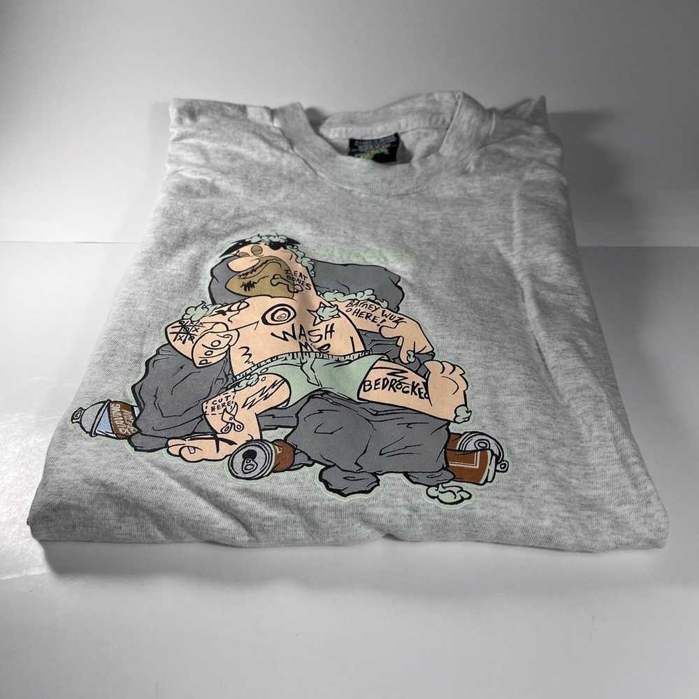 Vintage Fred Flintstone long sleeve Graphic T shi… - image 5