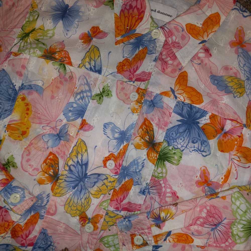 Alfred Dunner Vintage Pastel Butterfly Button Up … - image 7