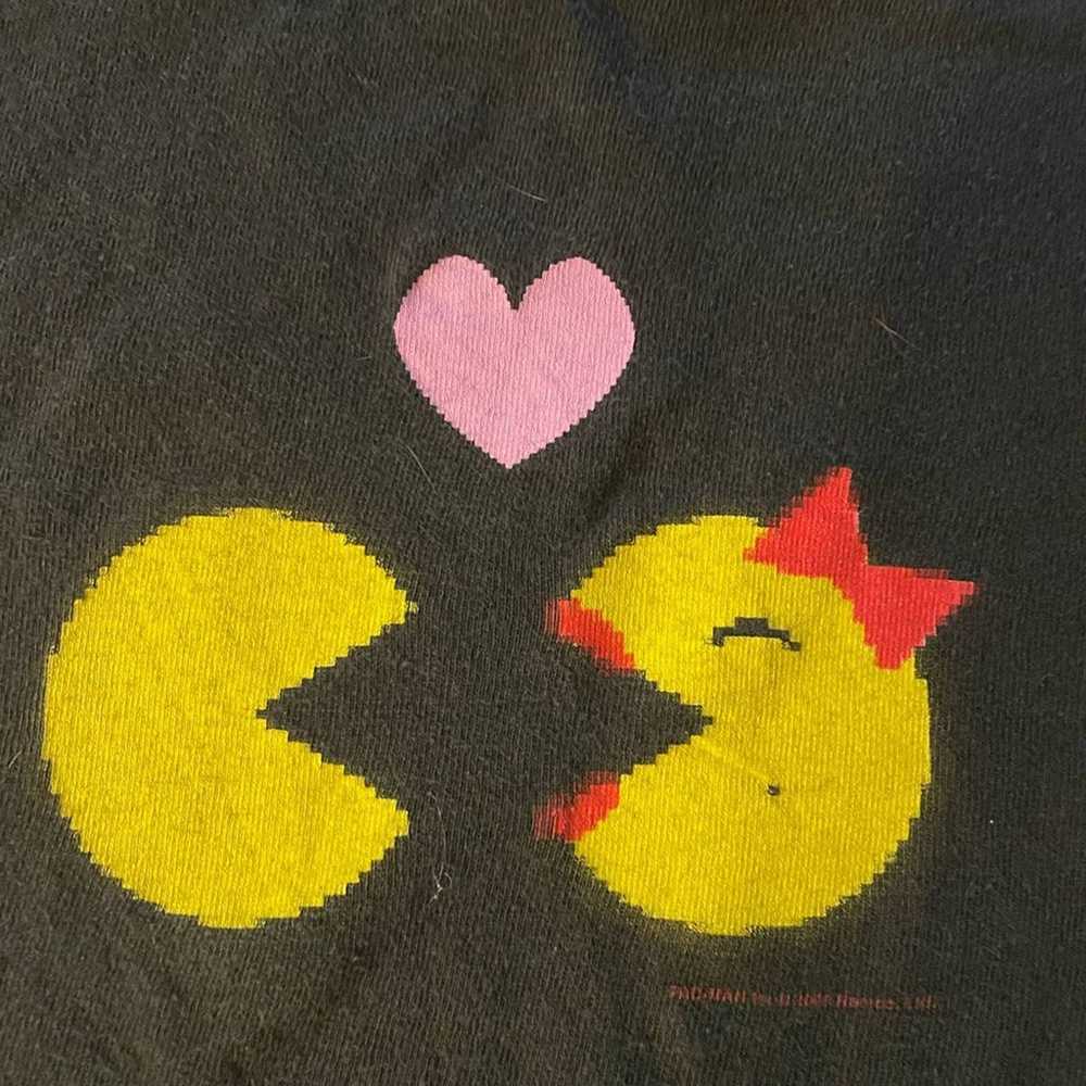Rare Vintage Changes Mr and Mrs Pac-Man Heart T-s… - image 2