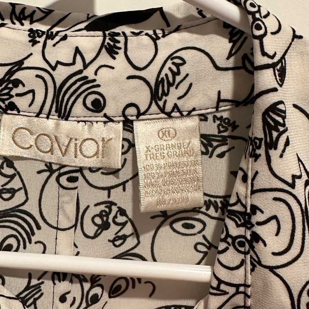 Vintage Caviar Black and White Button Down - image 2