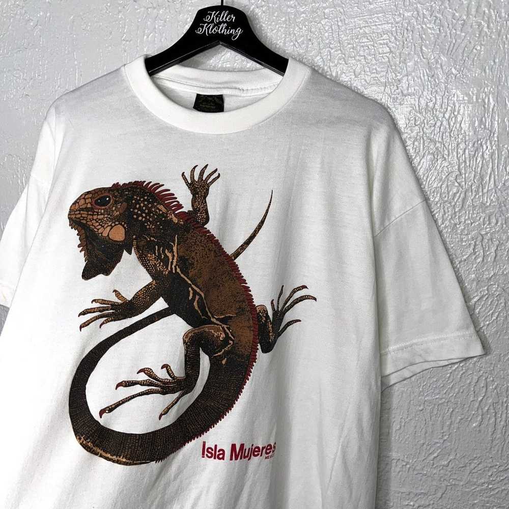 Vintage Lizard Iguana Graphic T-Shirt - image 3