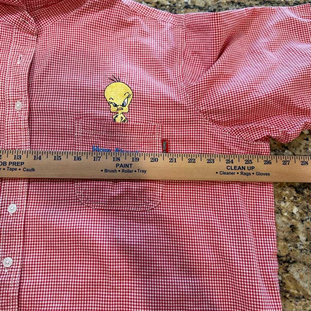 Vintage 90's Looney Tunes Tweety Bird Embroidered… - image 4