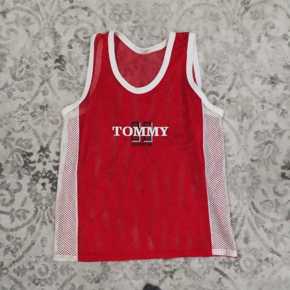 VTG Tommy Jeans 1980s Jersey (Red/White) Large Sl… - image 2