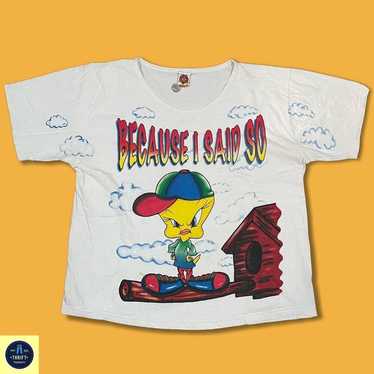 Vintage 90s store aop Tweety Bird because I said so Womens shirt