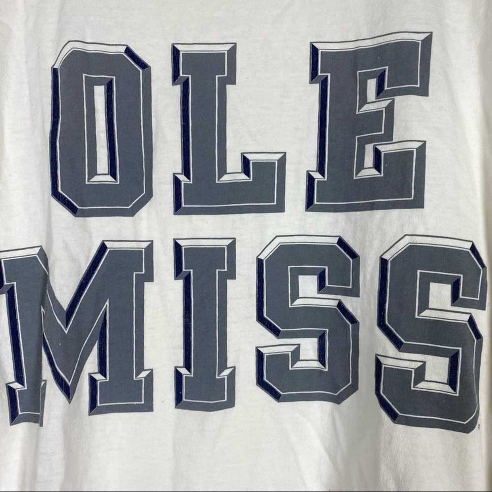 VINTAGE 90s Ole Miss Collegiate Graphic Tee XXL L… - image 2