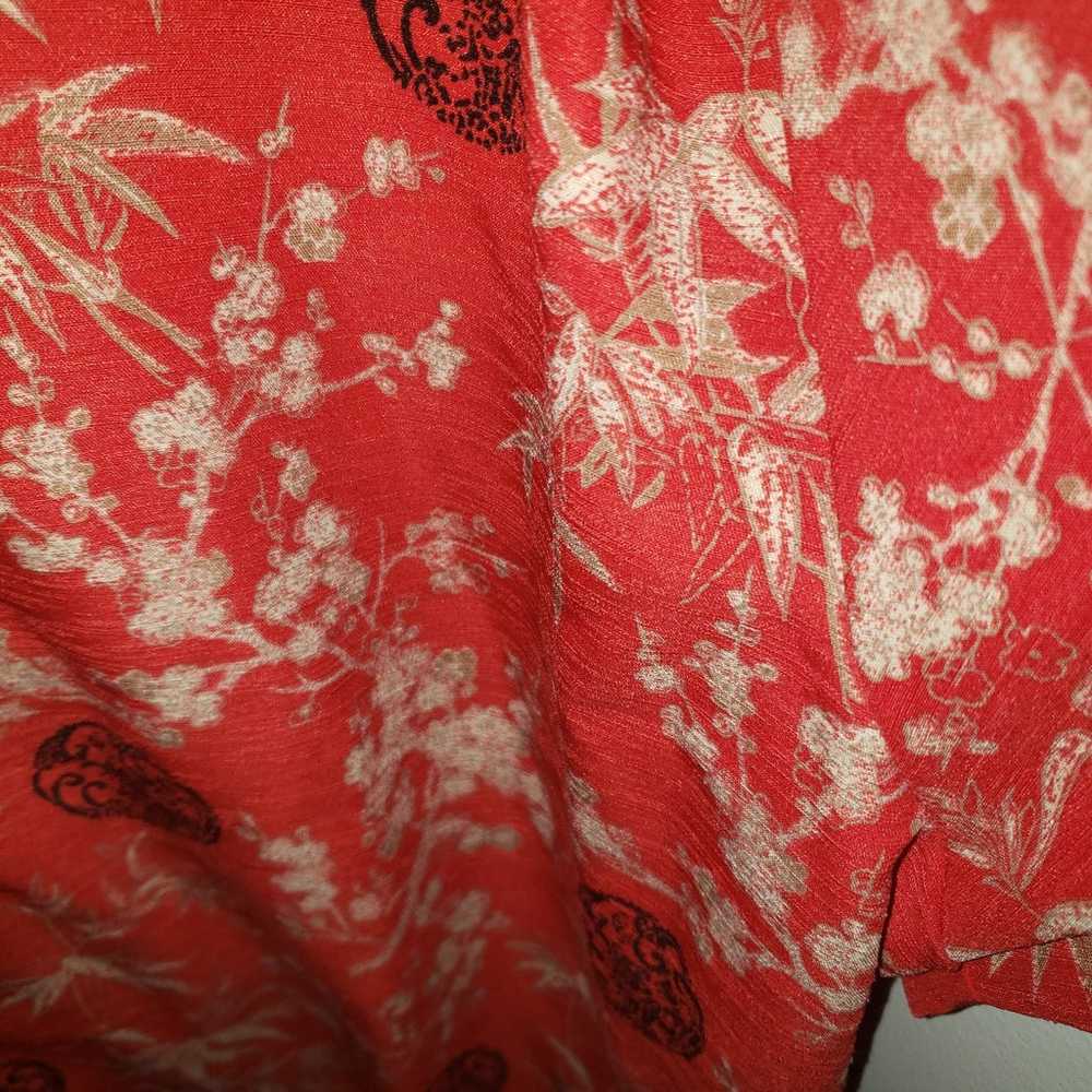 Oriental inspired women's Plus Size 3x teddi red … - image 3