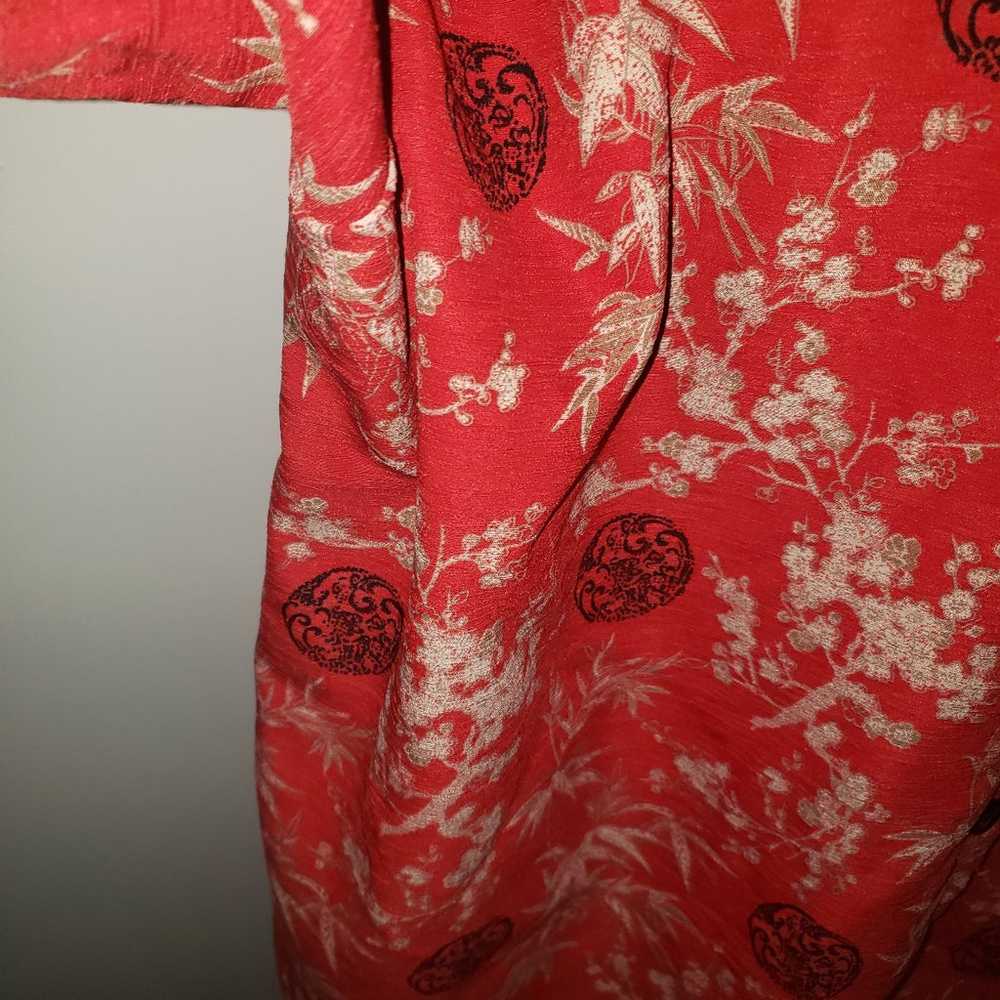 Oriental inspired women's Plus Size 3x teddi red … - image 4